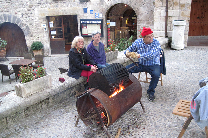 Roasted chestnuts in Besalu